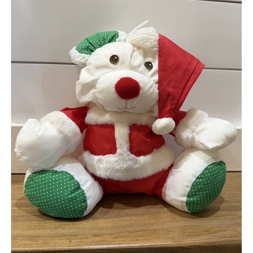 VINTAGE Fisher-Price Christmas Puffalump White Bear Mouse Plush #8127 Target Exc